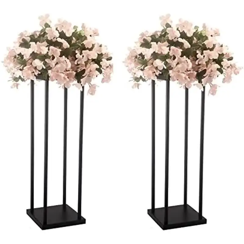 Lot De 4 Supports De Fleurs Géométriques En Métal Pour Vase En Métal Pour Décoration De Mariage, Fête, Dîner, Centre De Table (blanc
