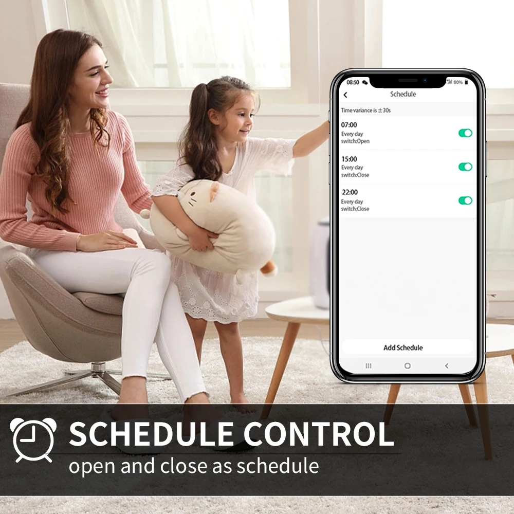 Electric Curtain Motor Tuya Smart Wifi/Zigbee with RF Remote APP Voice Control for Alexa Google Assistant SmartThings