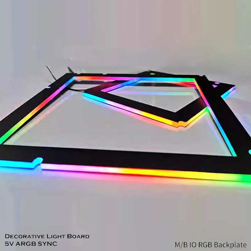Desktop PC MB Backplate RGB Decorative Lightboard ATX/MATX/ITX Motherboard Back Light Light-emitting 5V ARGB SYNC - 4