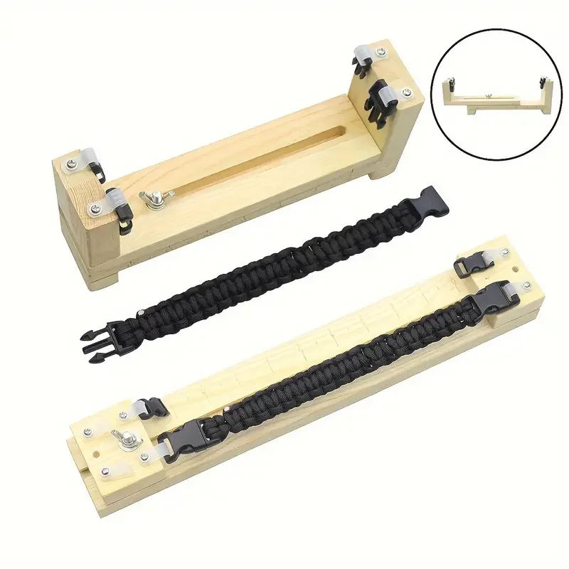 Wooden Paracord Jig Adjustable Length Braided Bracelet Jig Friendship Bracelets Making Kit For Bead Spacers For Jewelry paracord jig
