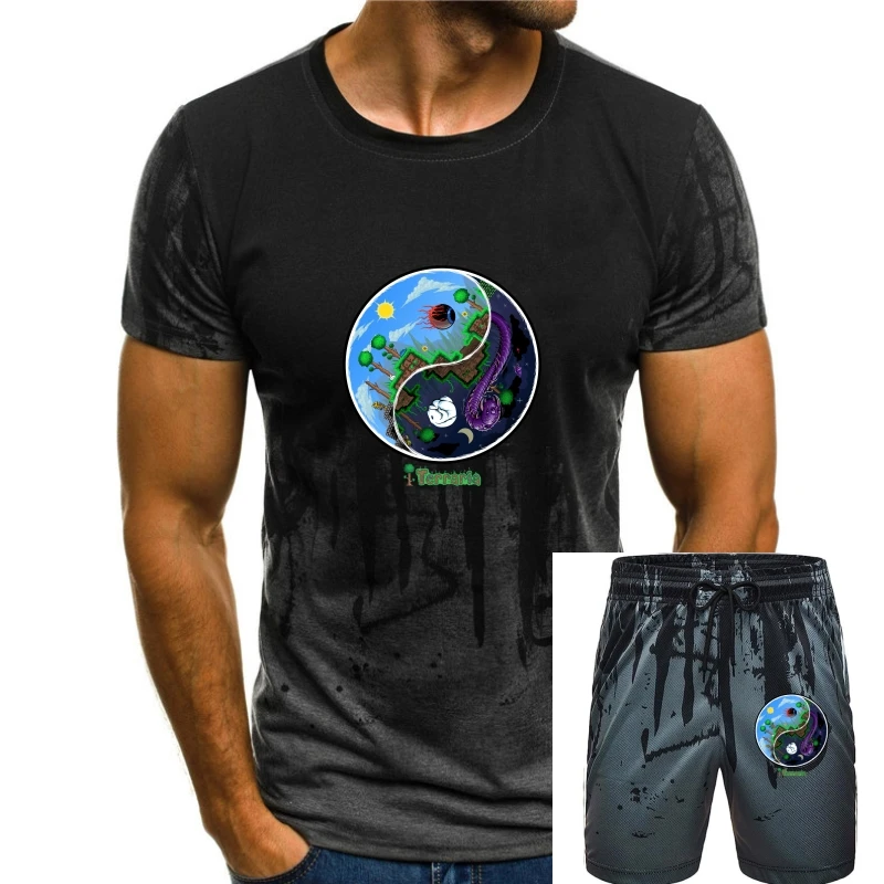 

Футболка Terraria, футболка для ночи и дня, быстрая доставка, свободная футболка размера