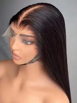 40 42 Inch Bone Straight Human Hair Wigs 13x4 13x6 HD Transparent Lace Frontal Wigs Glueless Straight Lace Front Human Hair Wigs 1