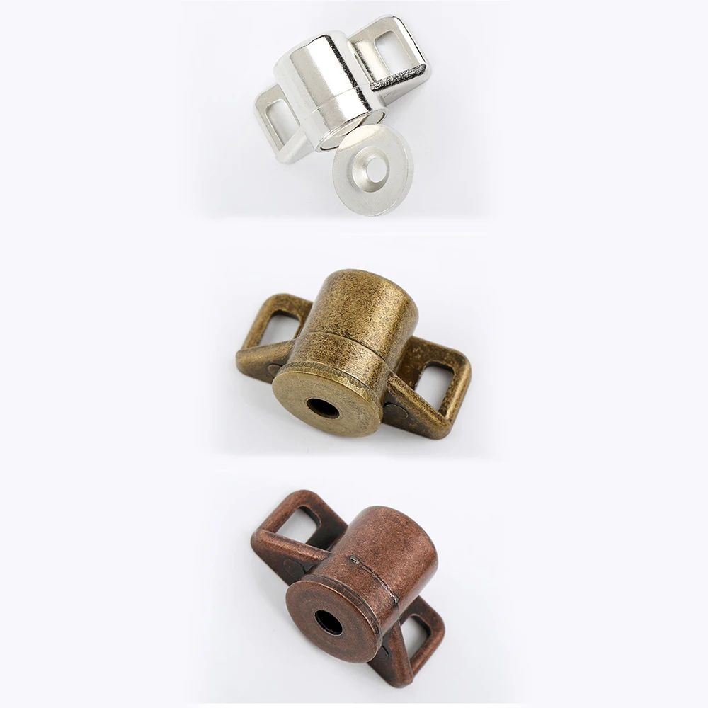 Zinc Alloy Wardrobe Magnetic Suction Round Cabinet Catches Iron Cabinet Door Suction Hardware Magnets 1~5PCS magnetic cabinet catches magnetic cabinet latches