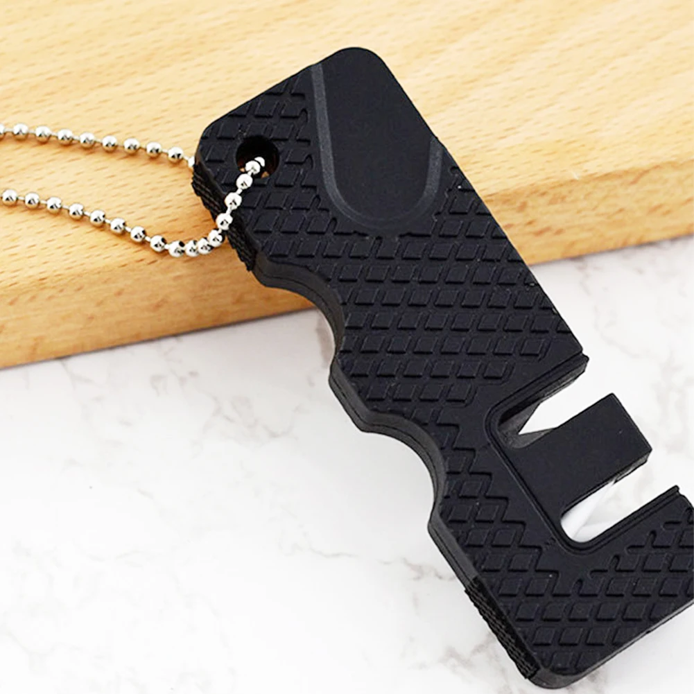 Mini Portable Outdoors Knife Sharpener Scissor Sharpen Gears Fish Hook Carbide Knife Whetstone Camping Tools Kitchen Accessories