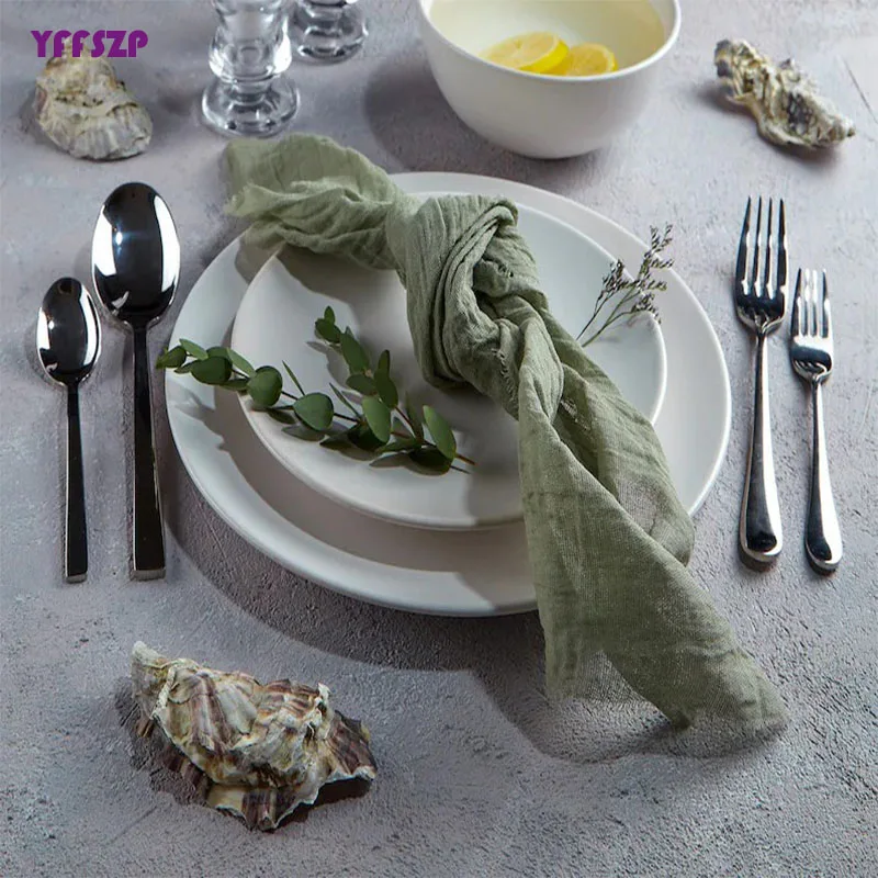 Cotton Napkins 2pcs Table Napkin Cloth 30x30 Cm for Party