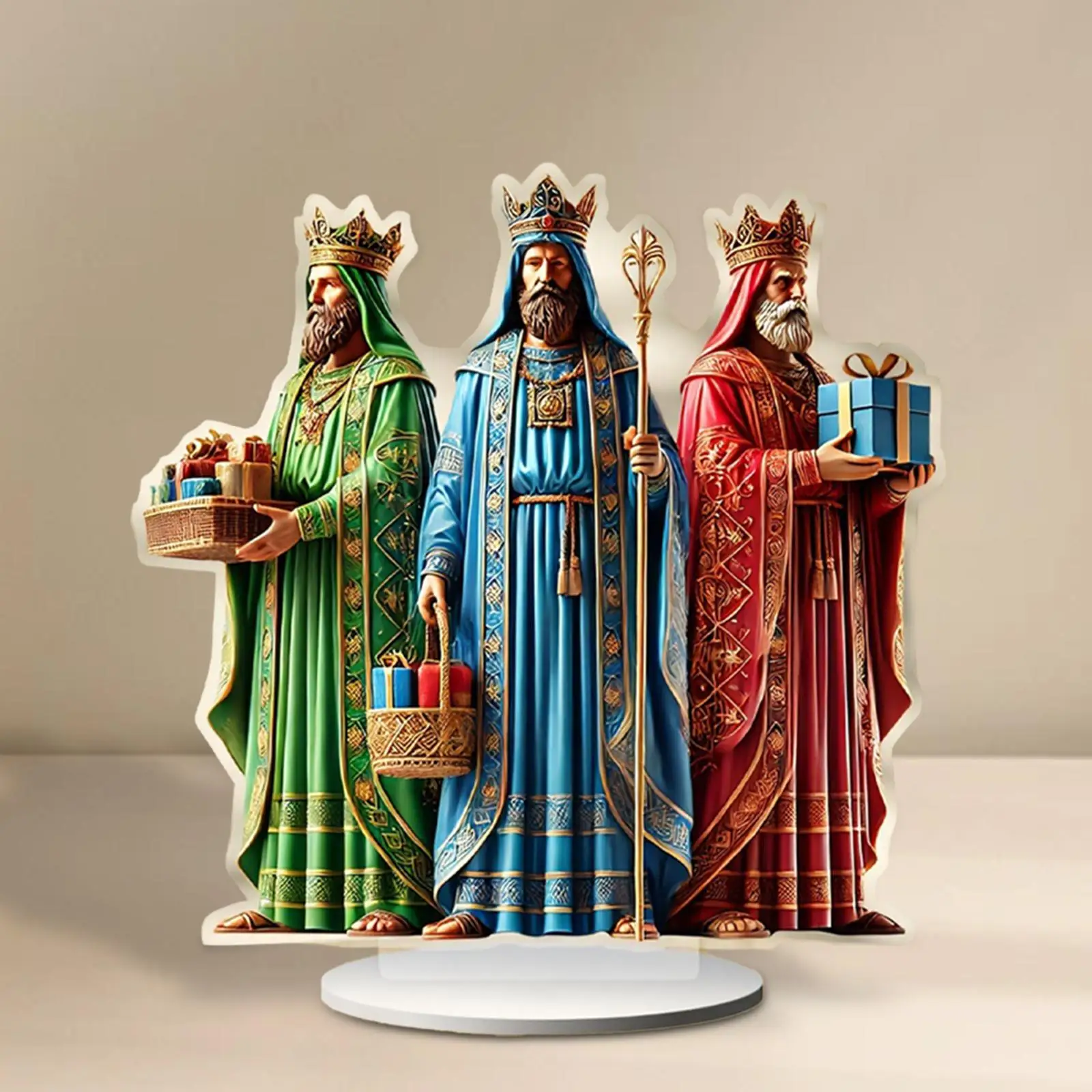 Religious Jesus Ornaments Crafts Desk Display Collection Acrylic Statue of Jesus for Table Office Cabinet Dining Room Bookshelf