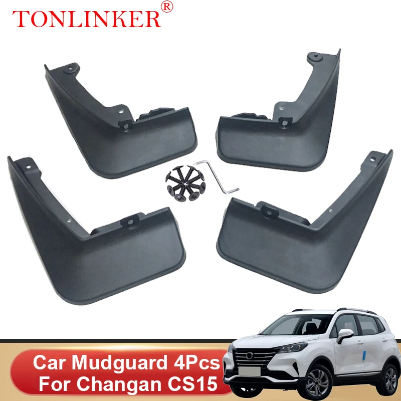 

TONLINKER Car Mudguard For Changan CS15 2016-2021 Front Rear Mud Flaps Mudguards Splash Guards Fender Mudflaps 4Pcs Accessories