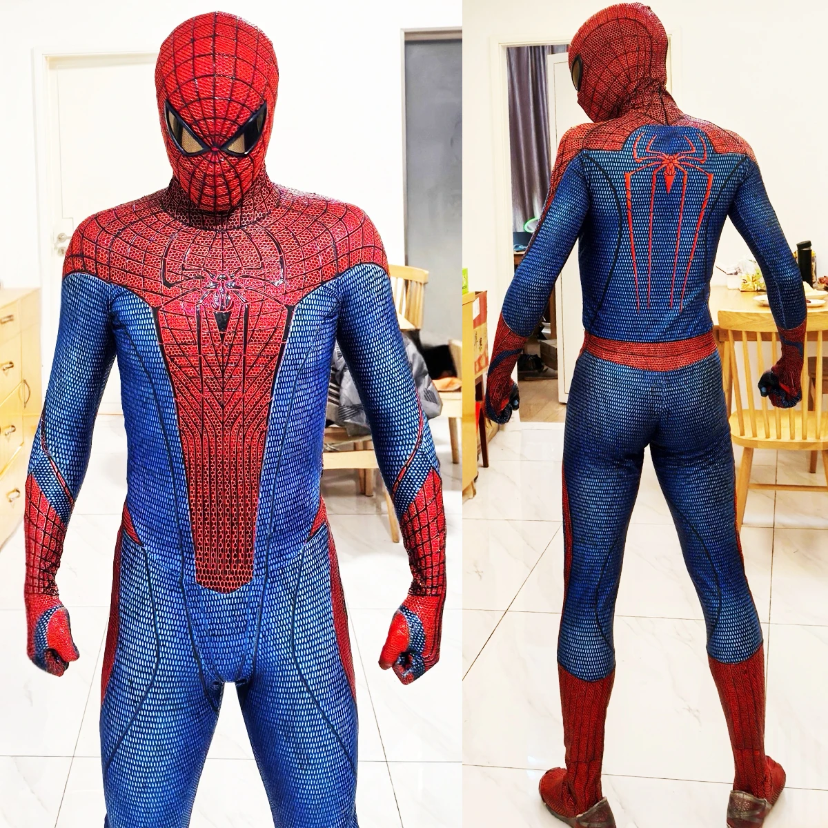 マスク付きカスタマイズアメイジングスパイダーマンスーツ 1:1 3D