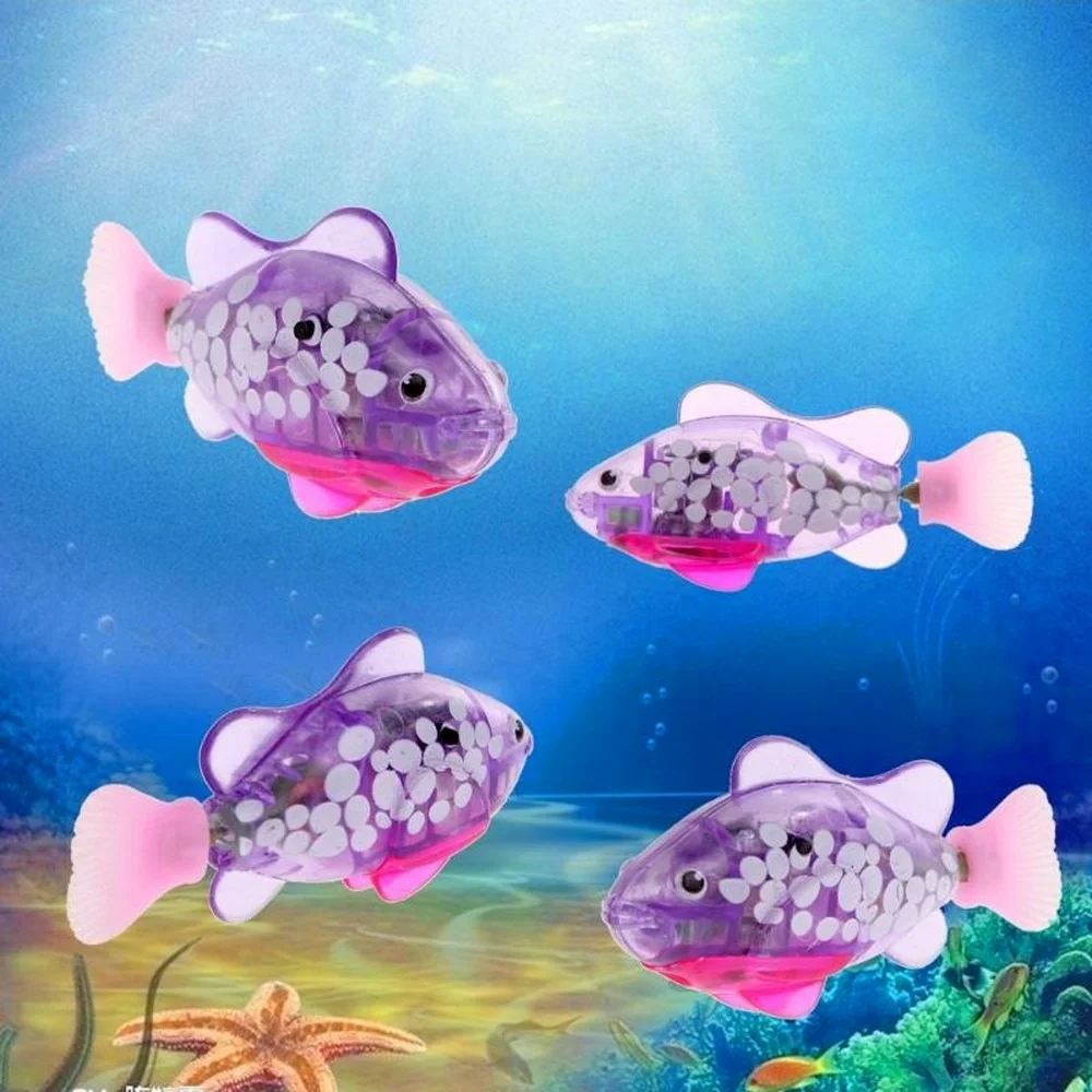Swimming Robot Fish Toy for Kids Fish Moving Interactive Electric Fish Toys Water-Activated Bathtub Toys for Animal Cats Dogs 5
