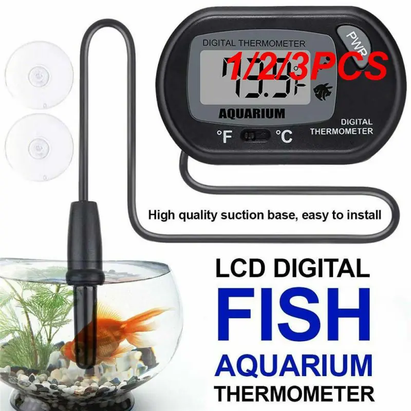 

1/2/3PCS Electronic Thermometer Mini Temperature Measuring Tools Submersible Fish Tank Precision LCD Display for Aquarium