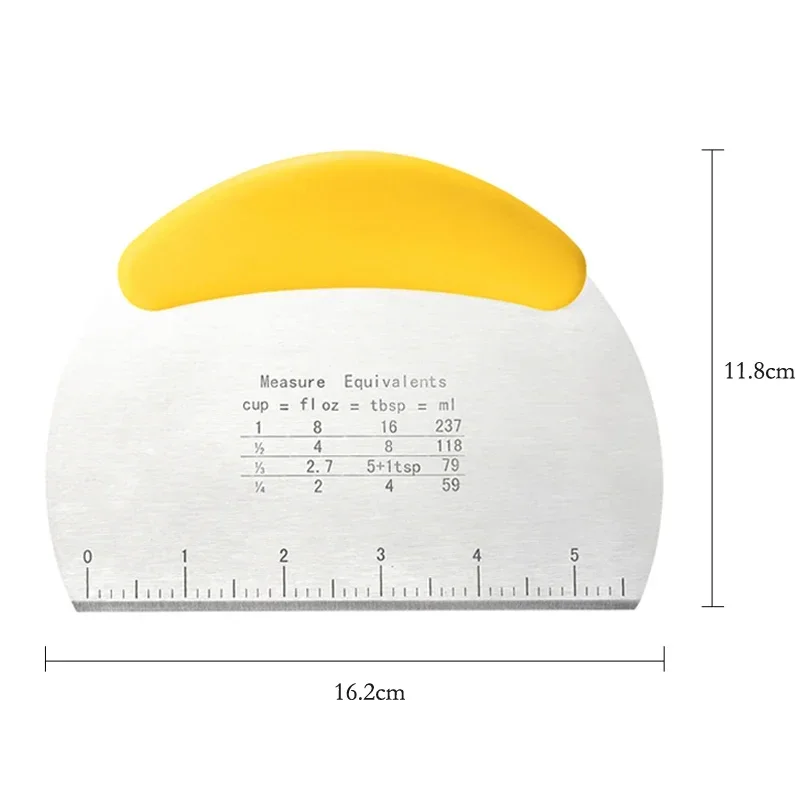 Dough Scraper Bread Pizza Dough Cutter Pastry Scraper Stainless Steel Bench Knife Chopper Baking Kitchen Gadgets dough scraper