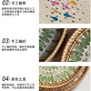 Korean Handmade Rattan Round Shell Tray Household Cake Bread Breakfast Basket Snacks Dried Fruit Plate Home Decoration Ornaments 6