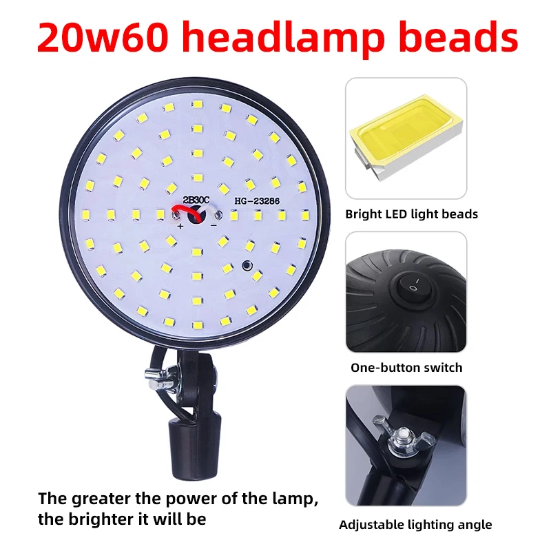 led Workshop Working Lamp  12W 110-220V  Flexible L40cm gooseneck  Magnetic Base LED Work Lamp for Workbench Lathe Drill Press