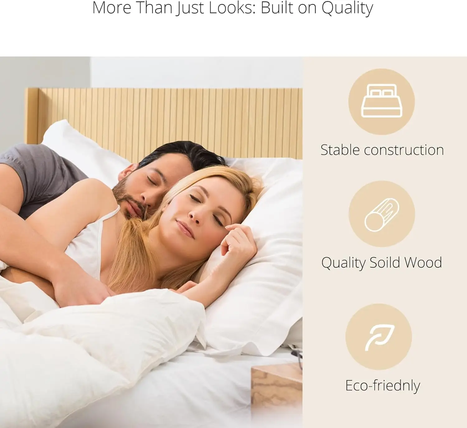 Wood Queen Headboard Only, Wooden Boho Farmhouse Fluted Headboard Queen Size,Wall Mounted Natural Oak with Wingbacks for Bedroom