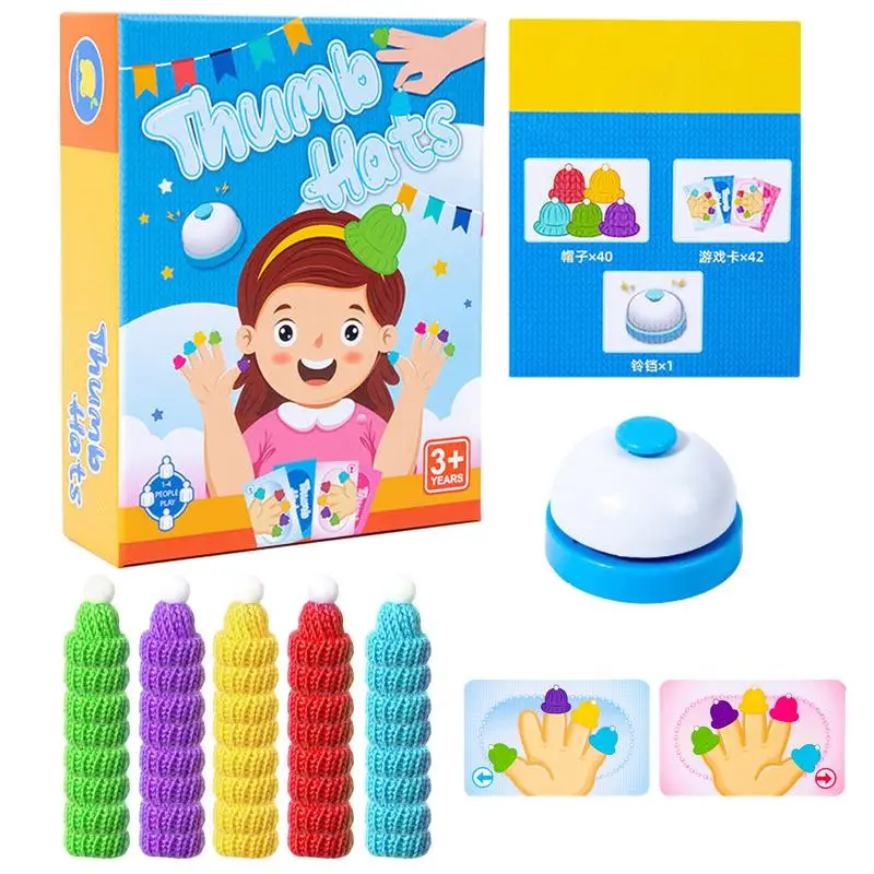 

Thumb Hats Knit Mini Thumb Hat Tricks Multiplayer Game Design Children's Educational Toys For Birthday Easter Children's Day And