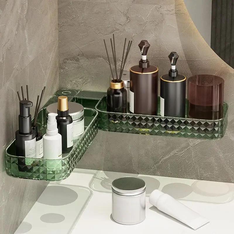 No-drill Adhesive Bathroom Shelf - Wall Mount Storage Organizer