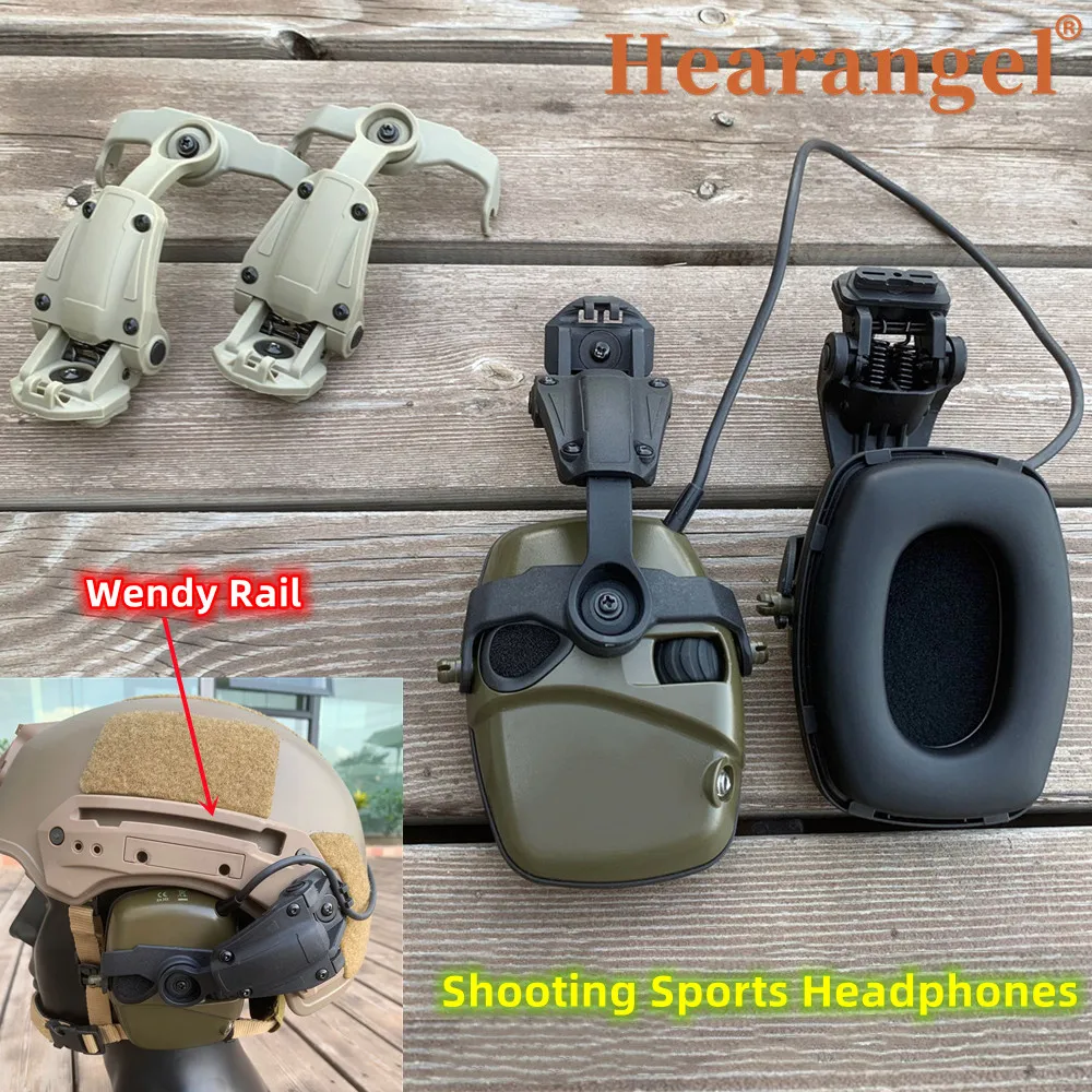 Tactical Helmet WENDY Rail Adapter for Howard leight Impact Sport Electronic Shooting Earmuff Airsoft Hunting Shooting Headphone