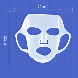 Silicone Moisturizing Facial Mask Cover - Transparent Beauty Face Tool (Transparent - L)