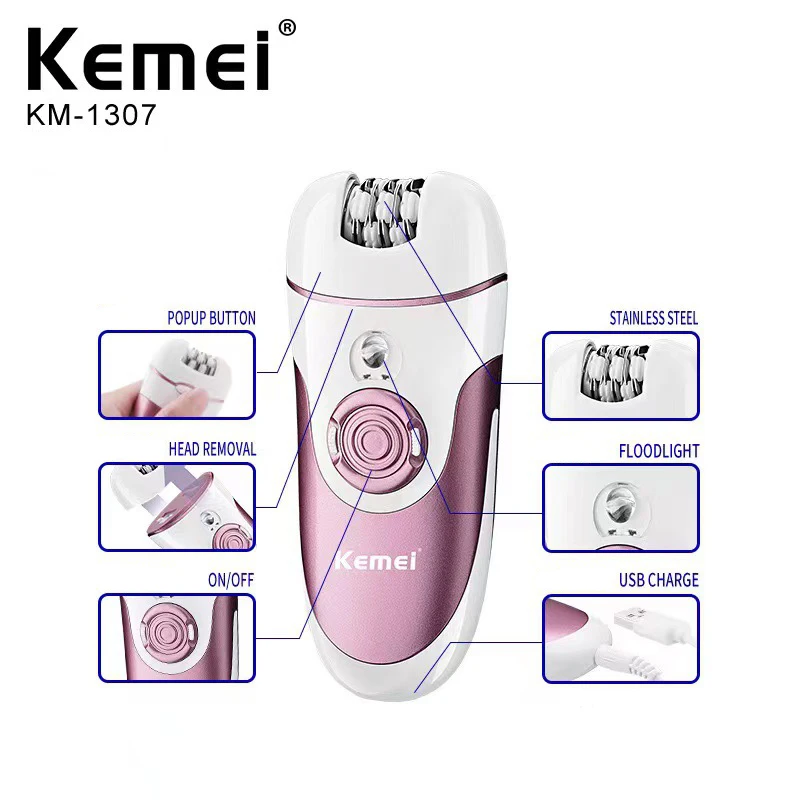 جهاز إزالة الشعر من Kemei مجموعة العناية النسائية...