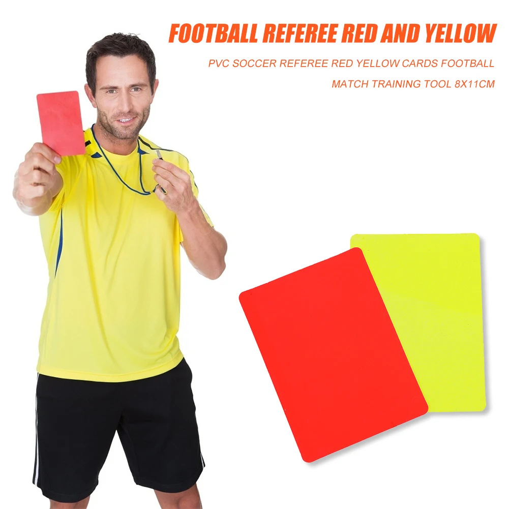 PVC Soccer Referee Red Yellow Cards 1-50PCS 8x11cm for Football Match Training