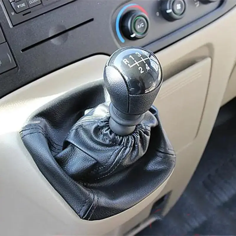 Car Gear Shift Knob Pu Leather Boot Cover Gaiter Accessories for Ford Transit Van MK7 2006-2013 car gear shift knob,car gear shift,shift handle cover