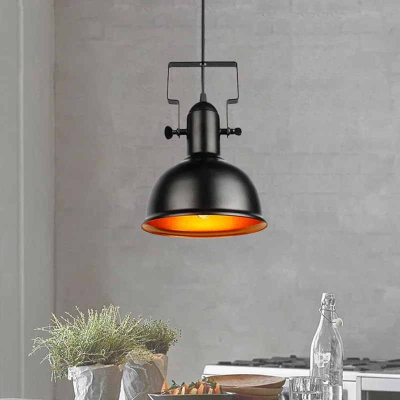 

Retro LED Pendant Light Industry Style Single Head Iron Hanging Lamp For Bedroom Living Room Folk Restaurant Interior Decoration