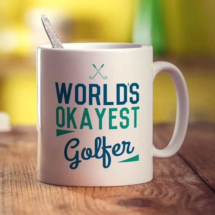 

Кружка с изображением гольфиста в мире Okayest, кофейная кружка, керамические чашки, креативная кружка, милые кружки, подарки для мужчин и женщин, чашки в скандинавском стиле, чайная чашка, белая кружка