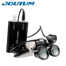 3.5X/2.5X Magnification Binocular Dental Loupe Surgery Surgical Magnifier with Headlight LED Light Medical Operation Loupe Lamp