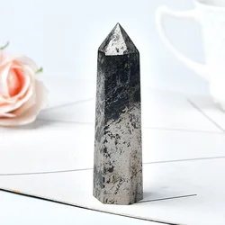 Natural Healing Crystal Point Wand Set - 36 Vibrant Colors of Polished Stone Towers for Energy, Meditation, and Home Décor (Hematite)