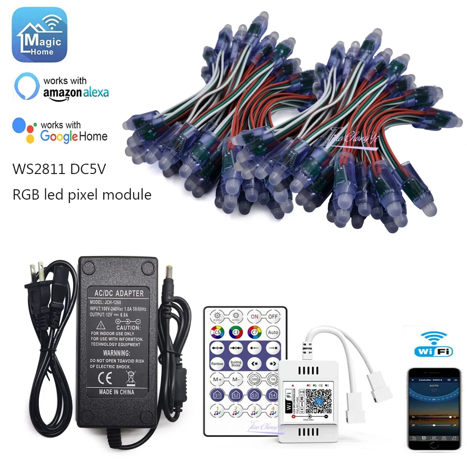 Пиксельная Светодиодная лента WS2811 12 мм RGB Dream цифровой модуль с подсветкой 5 в