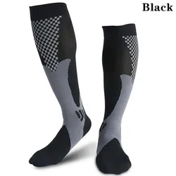 Unisex Black Compression Socks for Enhanced Performance and Pain Relief (QYSZ02-black)