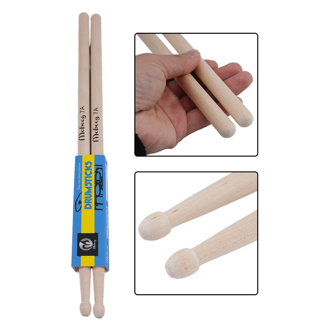 1 Pair 5A 7A Drum Sticks Drumsticks Maple Wood For Beginner Drum
