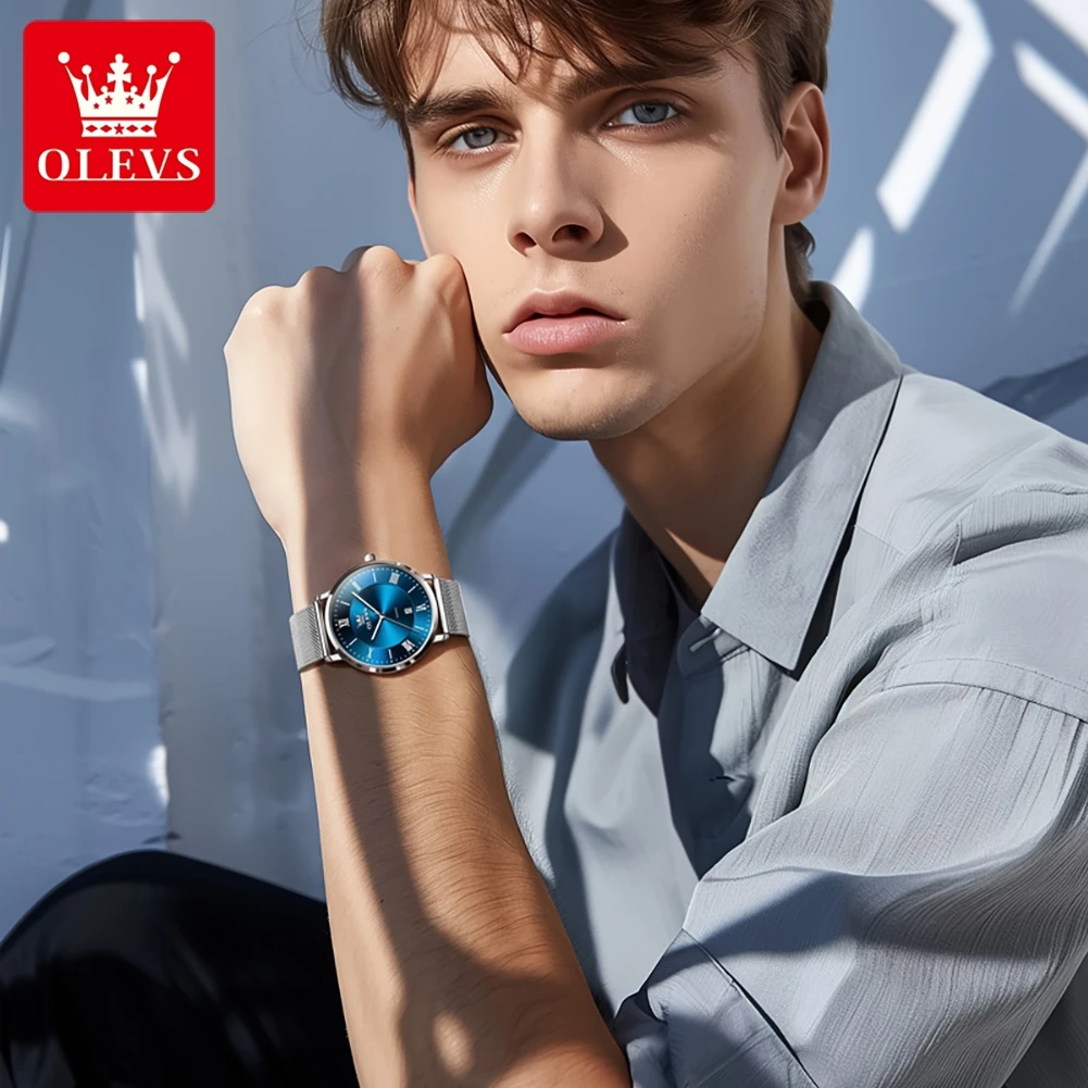 OLEVS 5623 ساعة رجالي بساطتها سامسونج الأصلي كوارت...