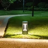 Outdoor LED Bollard Landscape Light Black Garden Pathway Lighting Fixtures Floor Lawn Lamp for Pillar Driveway Patio Yard Decora 3