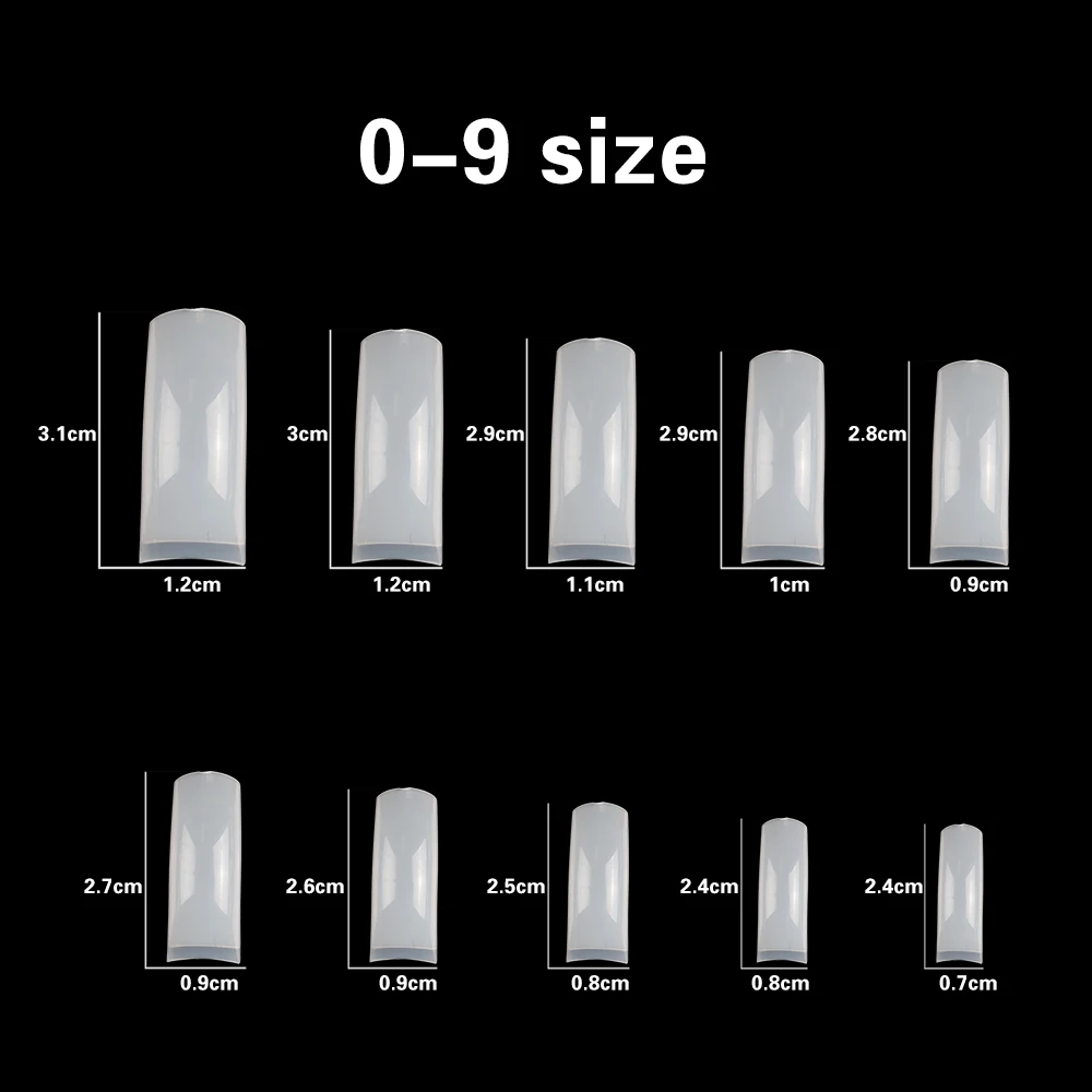 

500 шт. накладные ногти наполовину покрывающие акриловые нажимные изогнутые квадратные дугообразные для гель масло искусственные аксессуары для дизайна салона