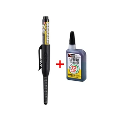 Waterproof Deep Hole Marker Pens with Long Nib for Multi - Purpose Woodworking - Black/Blue/Red Ink (Black 1pen 1ink)