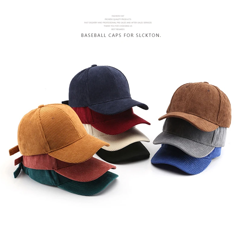 

SLECKTON Fashion Baseball Cap for Women and Men Casual Snapback Hat Autumn Outdoor Sports Hats Lady Corduroy Caps Unisex Gorras