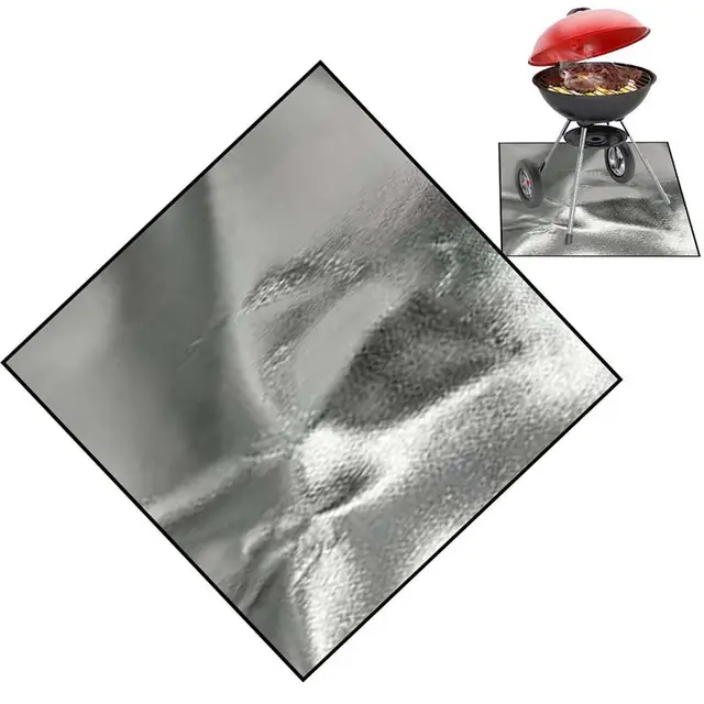Tűz Pit Szőnyeg Fedélzet Védelmező Tűzszőnyeg Tűzálló Grill Párnák Védő Terasz Fű Újrafelhasználható Bbq Szőnyegek Alatt Grillezés Céljából