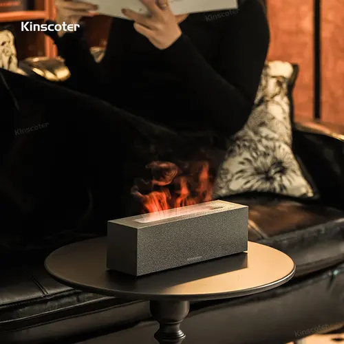 KINSCOTER-화염 아로마 디퓨저 공기 가습기 초음파 쿨 미스트 메이커 포거 LED 에센셜 오일 화염 램프 디퓨저 Flame Aroma Diffuser Air Humidifier 2