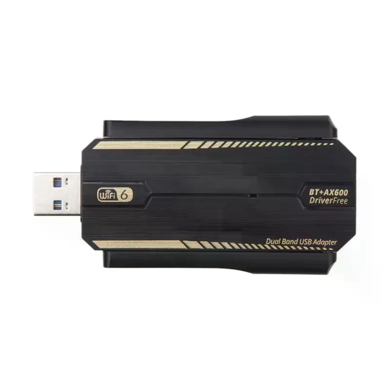 1Pcs 동글 와이파이 네트워크 카드 무선 WiFi 6 AX600 Bluetooth5.4 어댑터 PC 노트북 용 듀얼 밴드 2.4/5Ghz USB 수신기 Win 10/11