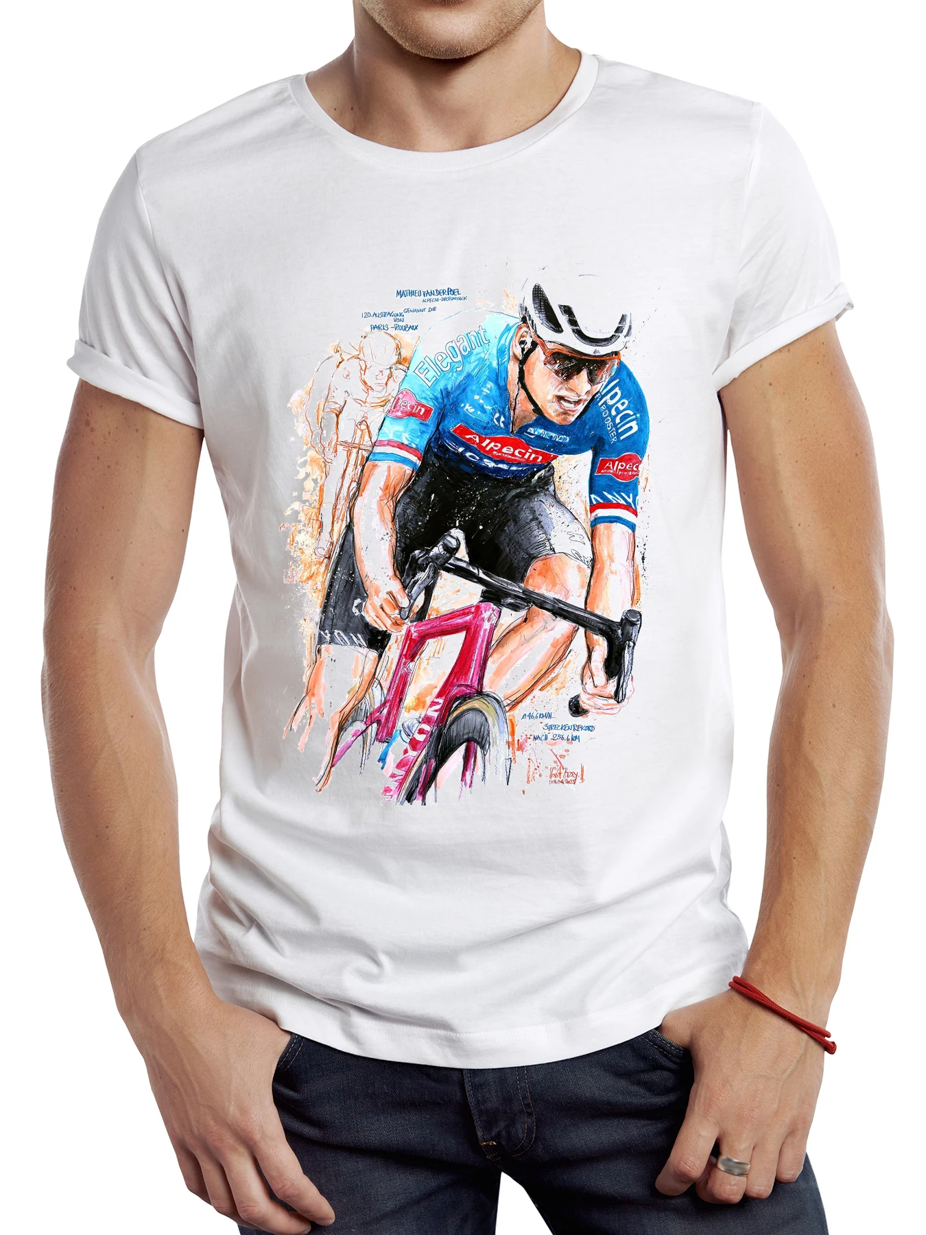 Teehub Vintage MTB Biker gedruckt Männer T-Shirt Grafik Sport Leben Stoff lässig klassische Radsport Tops Hipster Fahrrad T-Shirt
