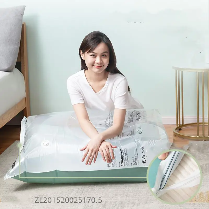 No Need Pump Vacuum Bags Large Plastic Storage for Storing Clothes blankets...
