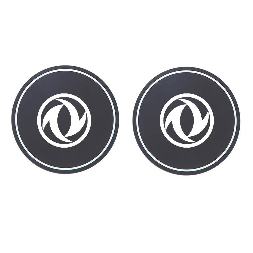 2 pcs Car Water Coaster For Dongfeng AX7 H30 S30 DFSK Fengshen DFM Cup Bottle Holder Anti-slip Pad Mat Interior Decoration cup holder coasters car coaster pads