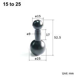 Aluminum Alloy Ball Head Camera Mount Bracket (15 to 25)