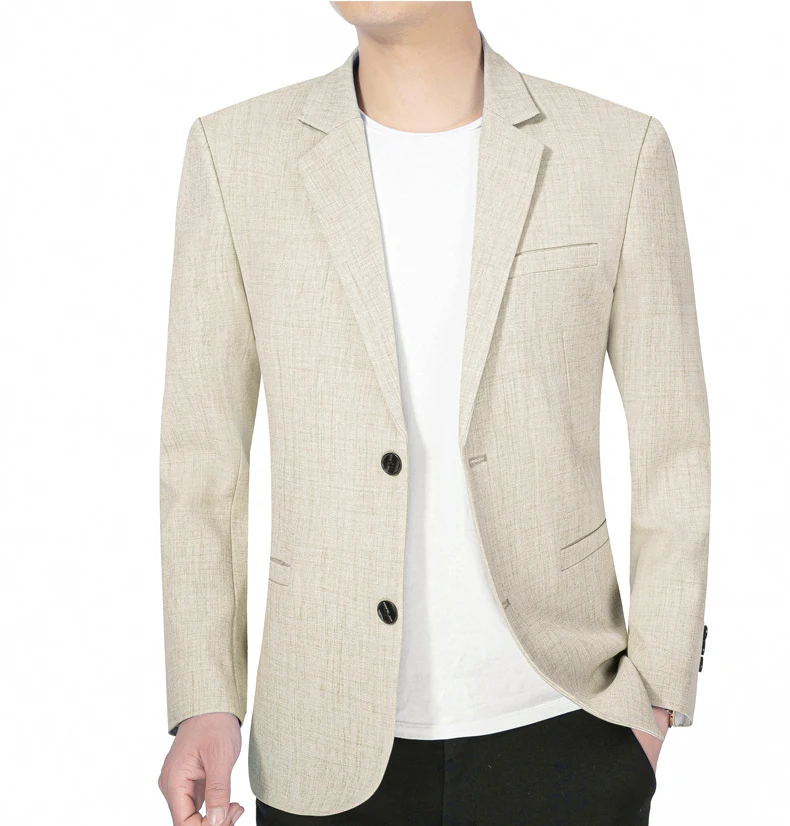New Men's Suit Jacket Thin Blazers Spring Autumn Solid Business Casual Suit Jacket Men Clothing  Blazer Hombre Coats B1F1755