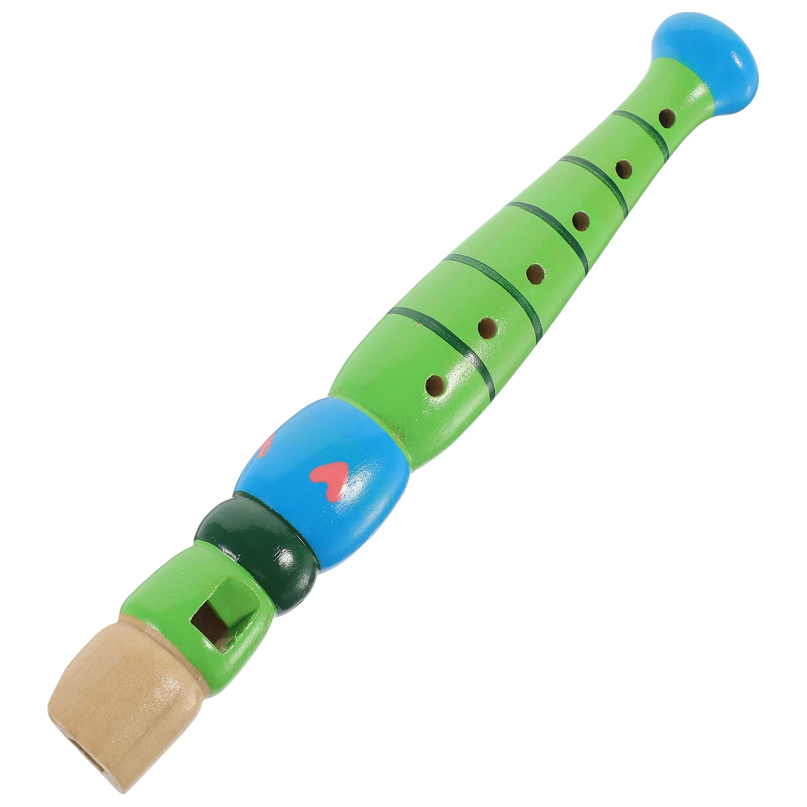 

6-Hole Wooden Children Flute Beginner Descant Playing Wind Instruments Toys Early Education Enlightenment Send Random