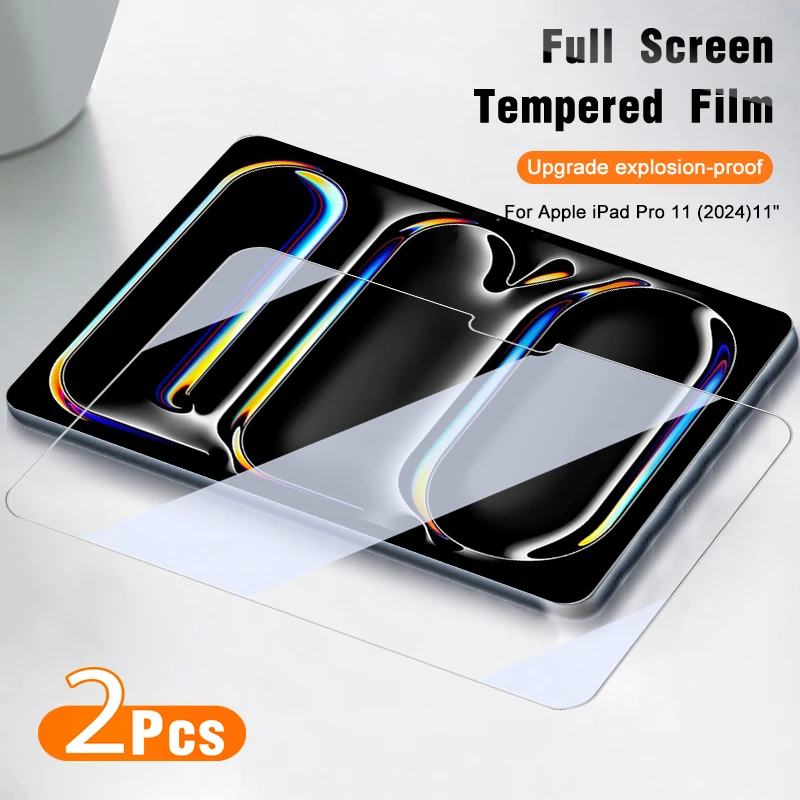 

Закаленное стекло для Apple iPad Pro 11 (2024) 11 дюймов, 2 шт., защита экрана 5-го 6-го поколения, i pad ipadpro11 pro11 air11 air 11 2024