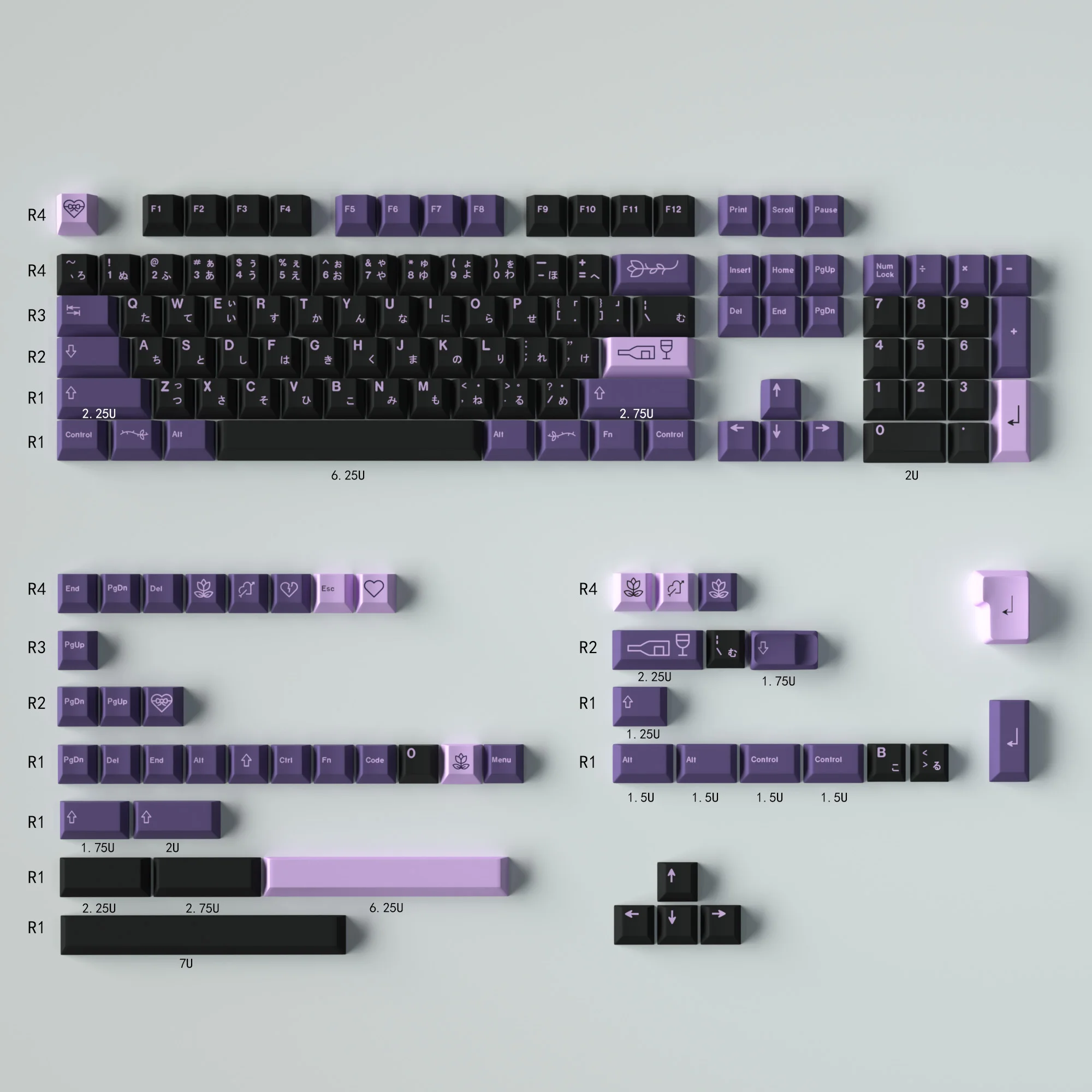 Personalizado, DYE-SUB Keycap, Perfil Cherry, Keycaps Inglês para MX Switch