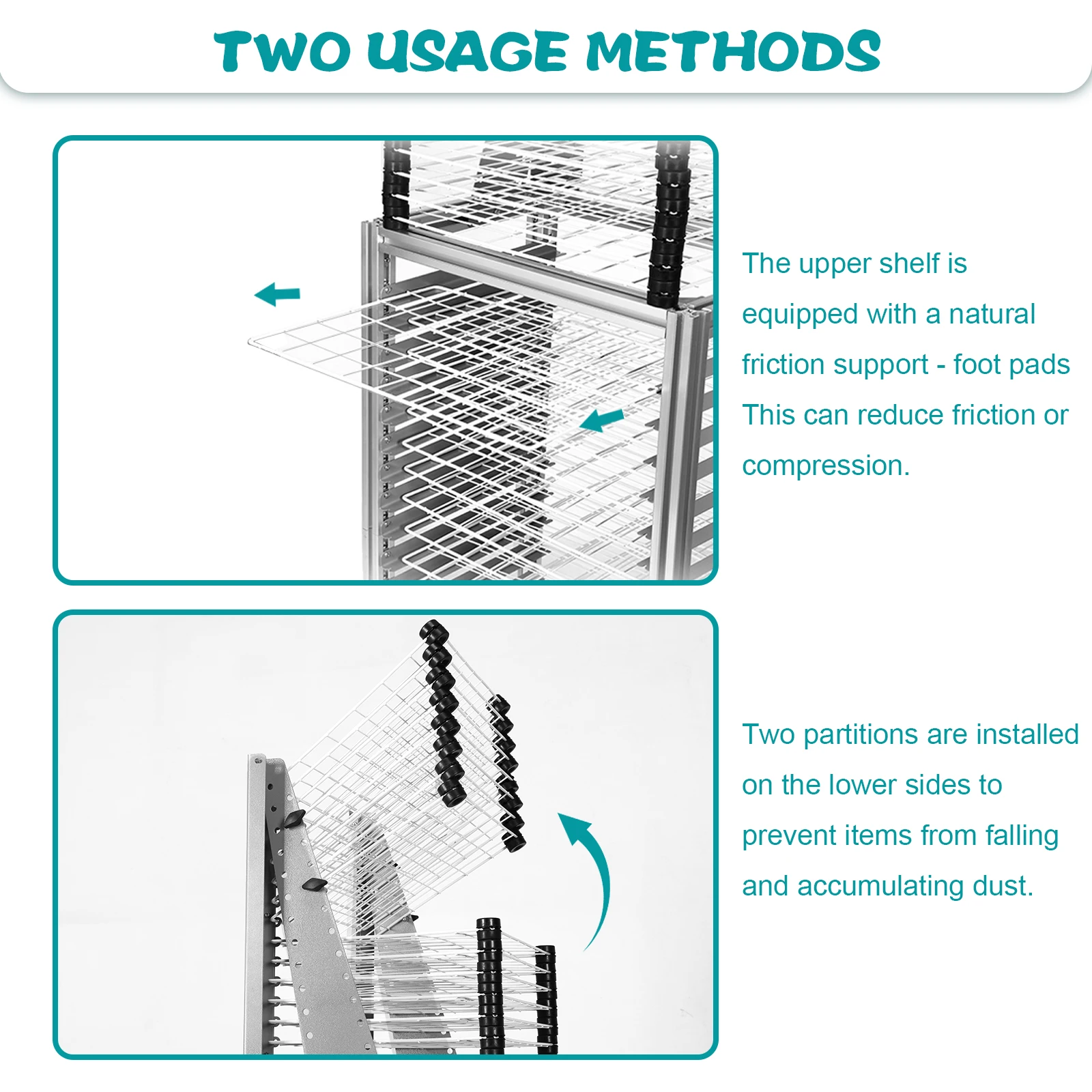 Iron 30 Layer Art Drying Rack Storage Stand for School Studio