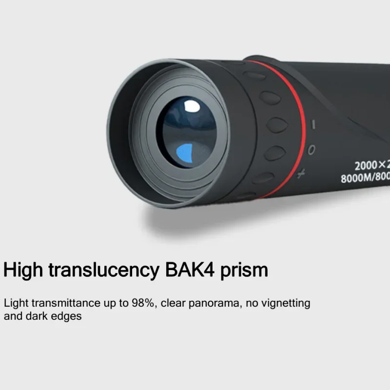 HD 2000x24 Monocular Telescope Zooming Focus Green Film Binocular Optical Hunting Tourism Scope For Outdoor 4